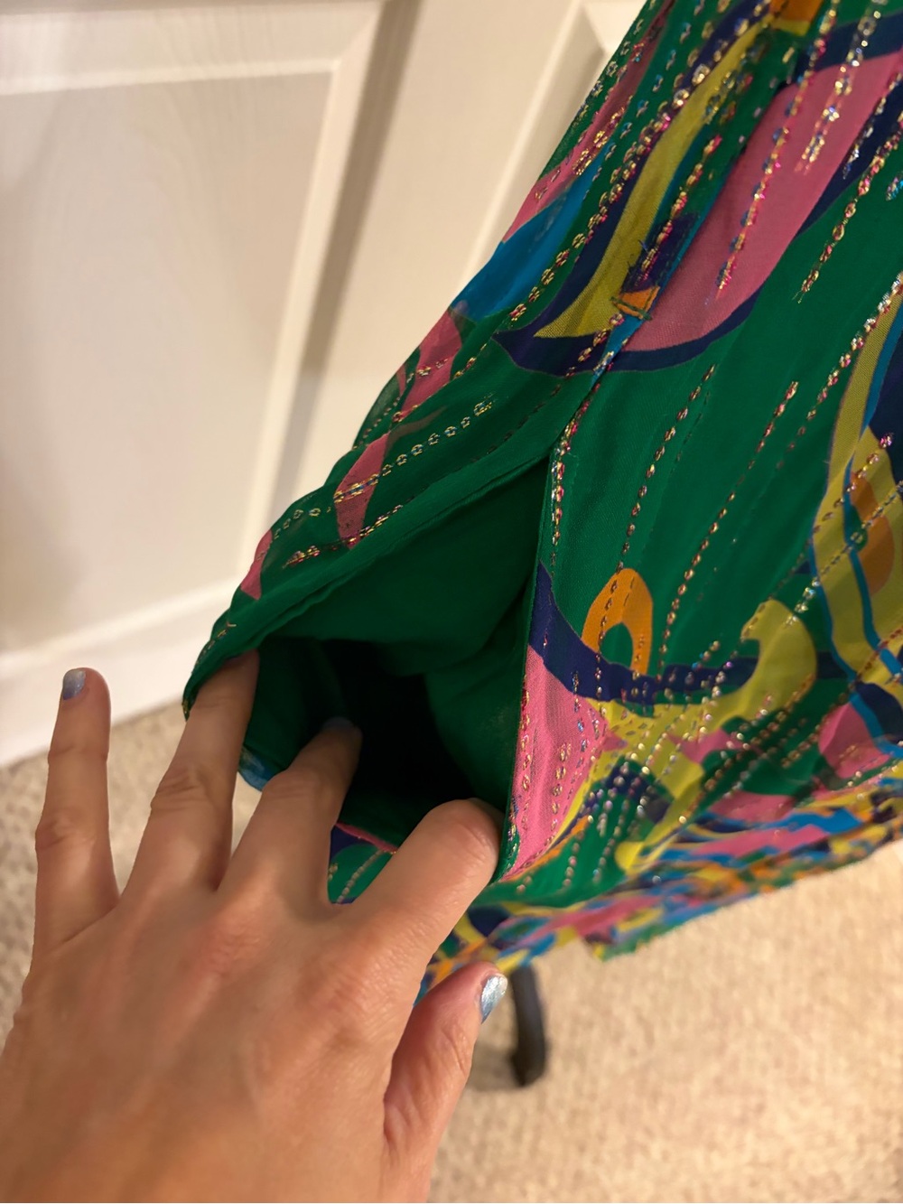Ciebon halter style keyhole front vibrant lined party dress pockets large NWT - Picture 8 of 11